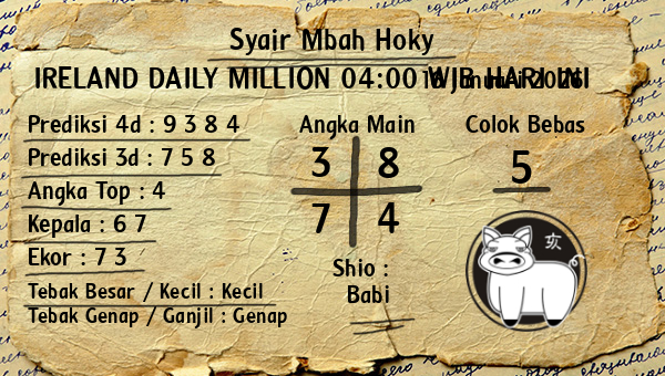 Prediksi Ireland Daily Million 04:00 WIB