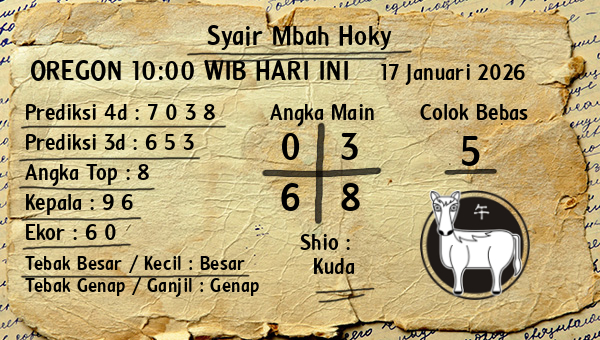 Prediksi Oregon 10:00 WIB