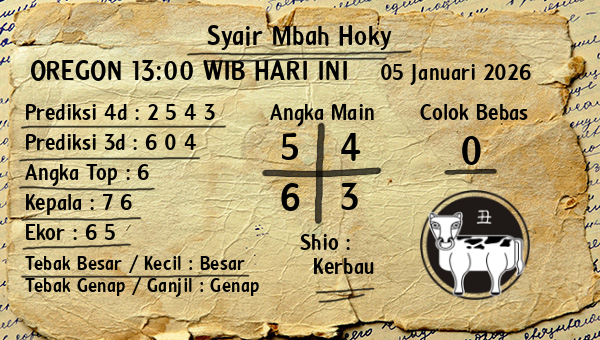 Prediksi Oregon 13:00 WIB