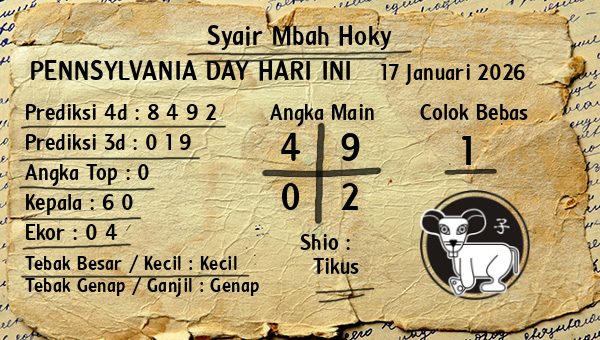 Prediksi Pennsylvania Day