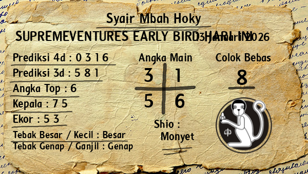 Prediksi Supremeventures Early Bird