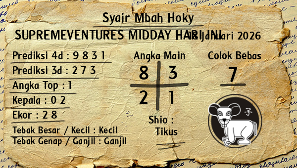 Prediksi Supremeventures Midday