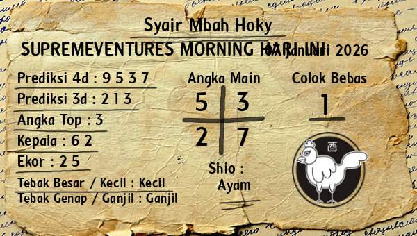 Prediksi Supremeventures Morning