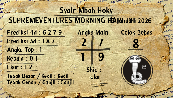 Prediksi Supremeventures Morning