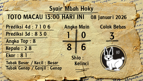 Prediksi Toto Macau 13:00