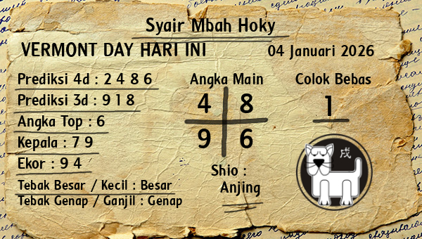 Prediksi Vermont Day