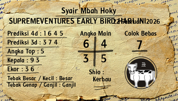 Prediksi Supremeventures Early Bird