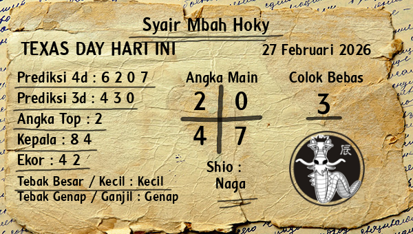 Prediksi Texas Day