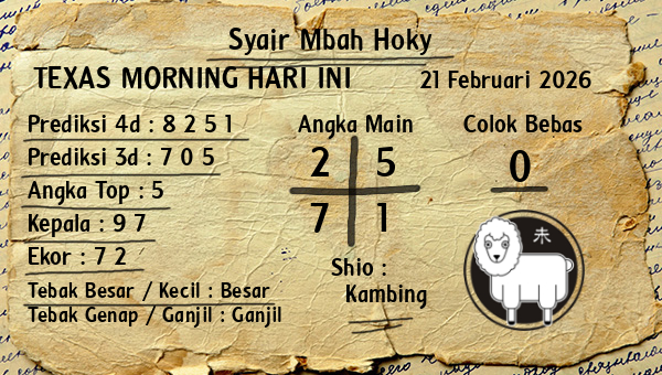 Prediksi Texas Morning