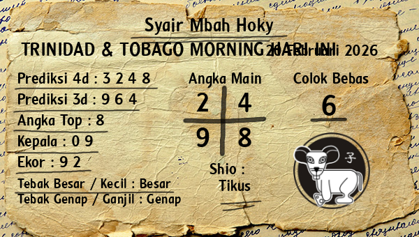 Prediksi Trinidad & Tobago Morning