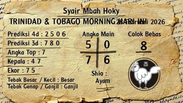 Prediksi Trinidad & Tobago Morning