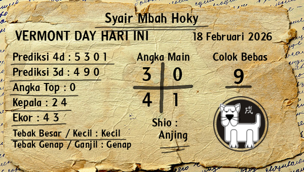 Prediksi Vermont Day