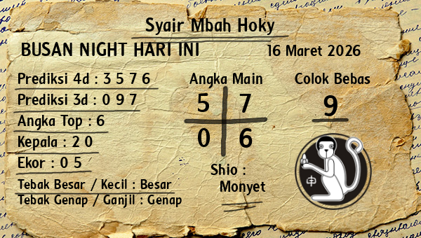 Prediksi Busan Night