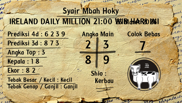 Prediksi Ireland Daily Million 21:00 WIB