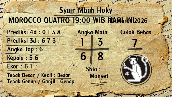 Prediksi Morocco Quatro 19:00 WIB