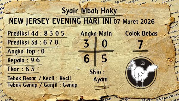 Prediksi New Jersey Evening