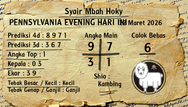 Prediksi Pennsylvania Evening