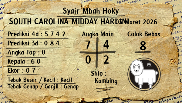 Prediksi South Carolina Midday