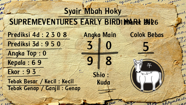 Prediksi Supremeventures Early Bird