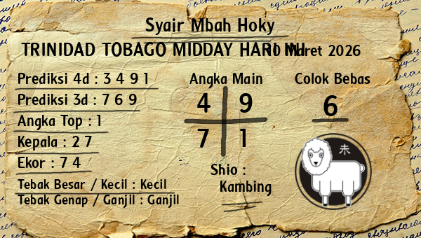 Prediksi Trinidad Tobago Midday