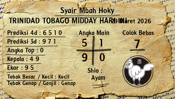 Prediksi Trinidad Tobago Midday