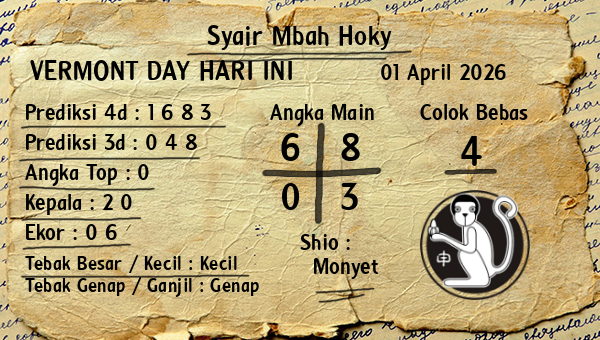 Prediksi Vermont Day