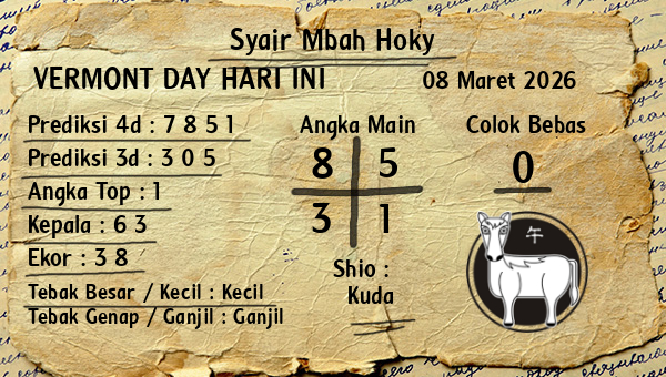 Prediksi Vermont Day