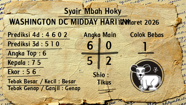 Prediksi Washington Dc Midday