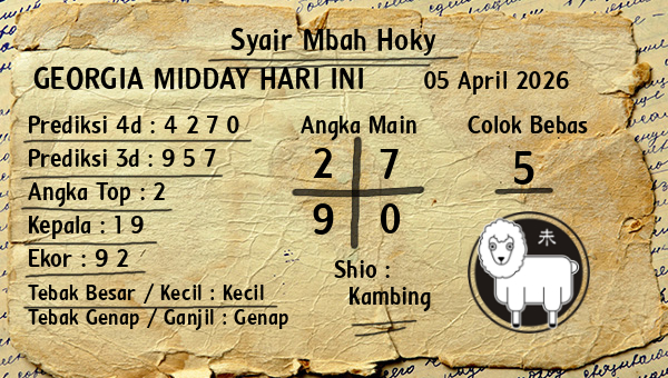 Prediksi Georgia Midday