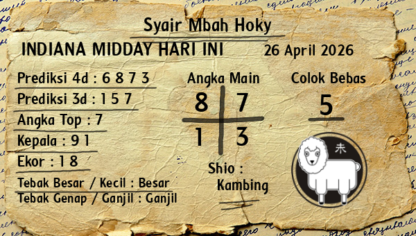 Prediksi Indiana Midday