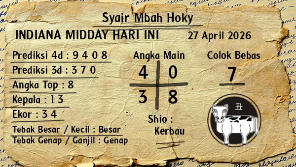 Prediksi Indiana Midday