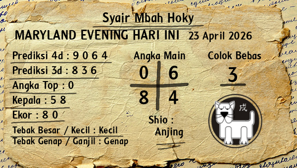 Prediksi Maryland Evening