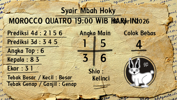 Prediksi Morocco Quatro 19:00 WIB