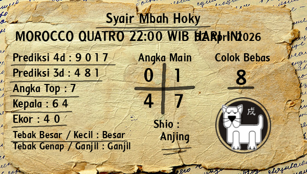 Prediksi Morocco Quatro 22:00 WIB