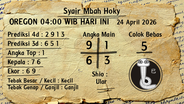 Prediksi Oregon 04:00 WIB