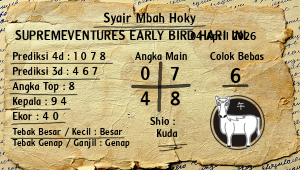Prediksi Supremeventures Early Bird