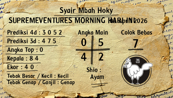 Prediksi Supremeventures Morning