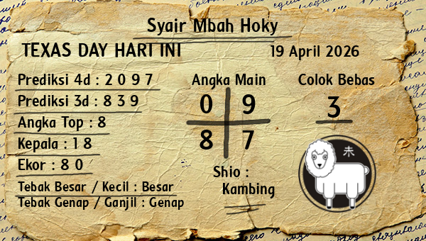 Prediksi Texas Day