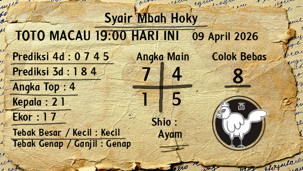 Prediksi Toto Macau 19:00