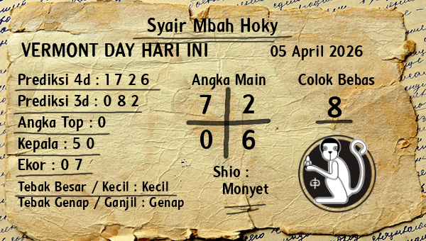 Prediksi Vermont Day