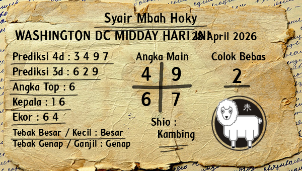 Prediksi Washington Dc Midday