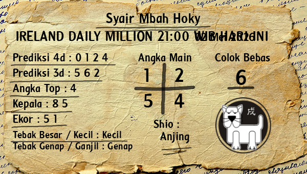Prediksi Ireland Daily Million 21:00 WIB