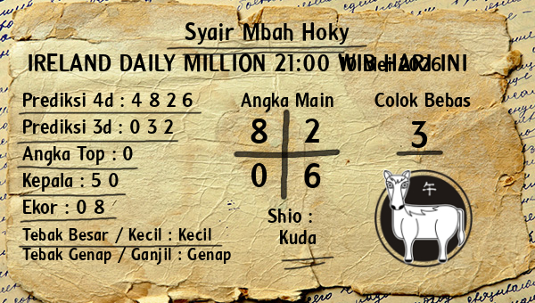 Prediksi Ireland Daily Million 21:00 WIB