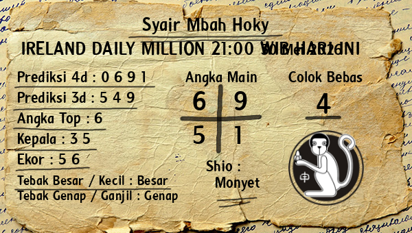 Prediksi Ireland Daily Million 21:00 WIB