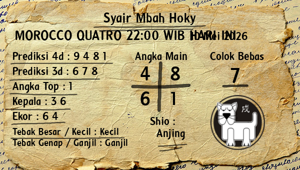 Prediksi Morocco Quatro 22:00 WIB