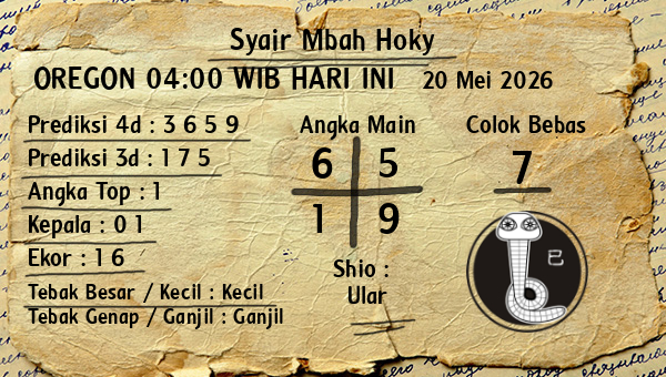 Prediksi Oregon 04:00 WIB