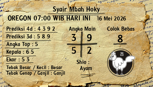 Prediksi Oregon 07:00 WIB
