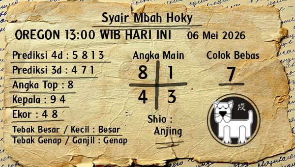 Prediksi Oregon 13:00 WIB