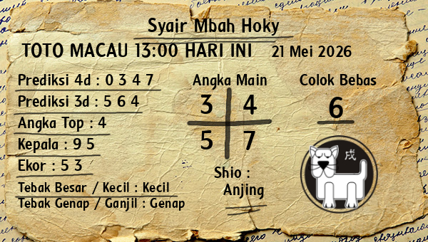 Prediksi Toto Macau 13:00