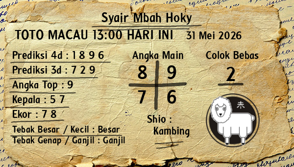 Prediksi Toto Macau 13:00